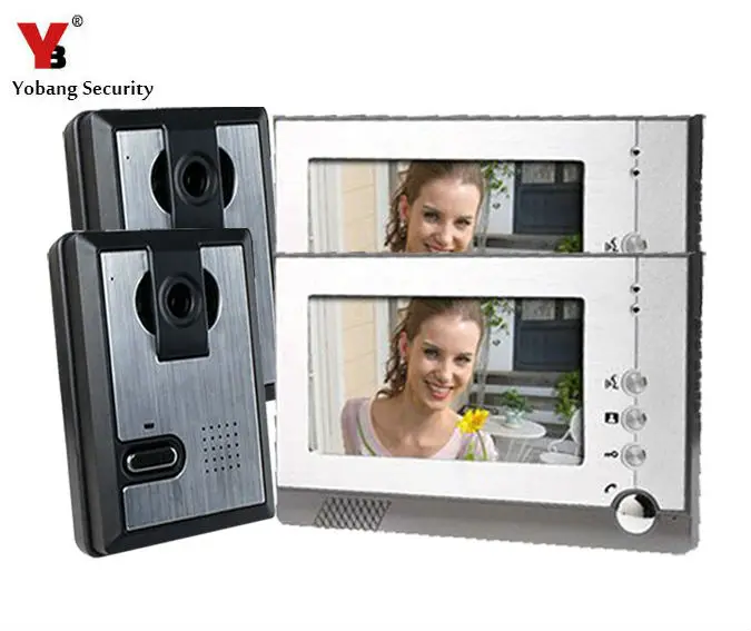 

Yobang Security FreeShip 7 Inch Color Video Door Phone Doorbell Video Intercom System Interphone Visiophone Wall Clock Camera
