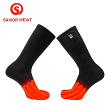 Savior battery heated sock shoe cover riding 3 levels control 3.7V heating socks 40-45 degree winter Cotton Warm Soft washable 2018 savior safety health battery heating cap winter heating cap bicycle riding elderly