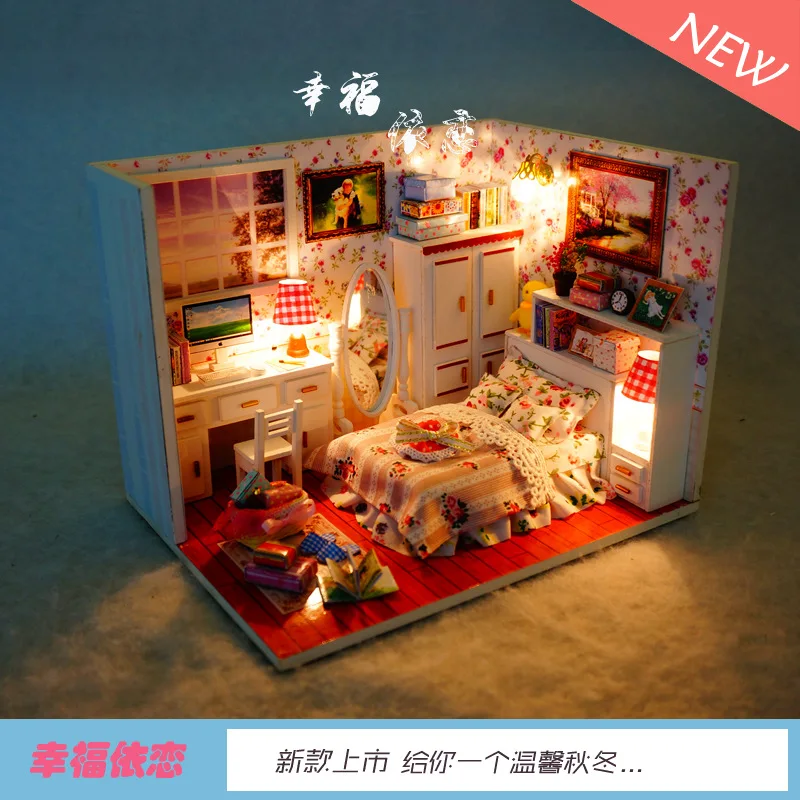 Diy Dollhouse kits 3D Wooden DIY Handmade Furniture Miniature Dollhouse Building Model Home Decoration- Diy Dollhouse kits 3D Wooden DIY Handmade Furniture Miniature Dollhouse Building Model Home Decoration-