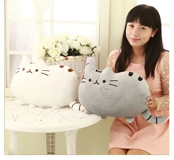 Creative Cartoon Animal Soft Plush Toy Stuffed Big Fat Cat cushion For home decoration