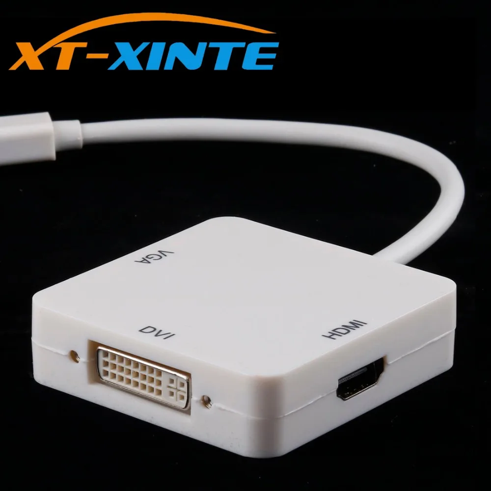 Адаптер переходник Mini 3 в 1 DP Thunderbolt to DVI D VGA HDMI кабель DisplayPort 20pin Male Port Для iMac Mac Pro Air