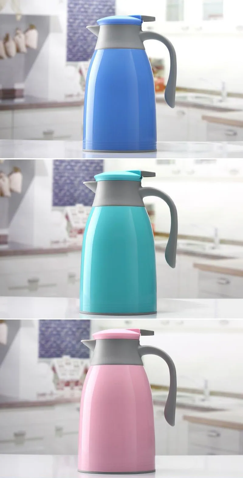Household Office 1.3L1.6L Vacuum Thermos Pot Coffee Insulated Carafe Hot Water  Kettle Thermos Flask Bottles Free Shipping18