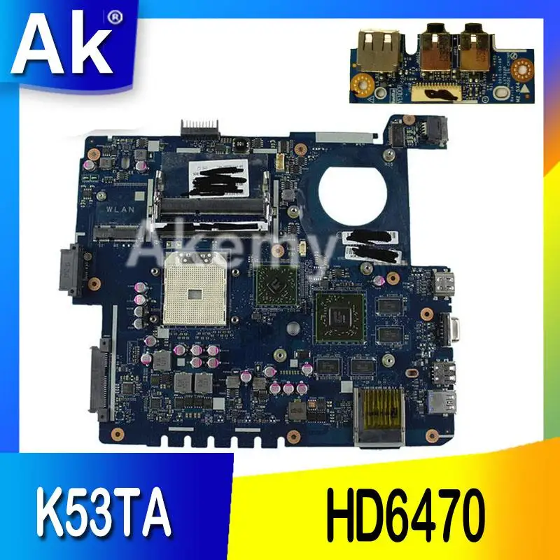 AK usb плата+ LA-7552P REV: 1,0 материнская плата для ноутбука ASUS K53TA K53TK K53T K53 тестовая оригинальная материнская плата 1 ГБ видеокарта HD6470