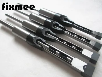 

Fixmee 4pc/lot 1/4 5/16 3/8 1/2- inch Woodworking Mortising Chisel Set Drill Square Holes