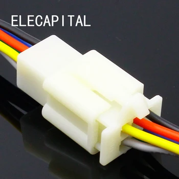 

1 Kit 6 Pin Way Electrical Wire Connector Plug Set auto connectors with cable/total length 21CM