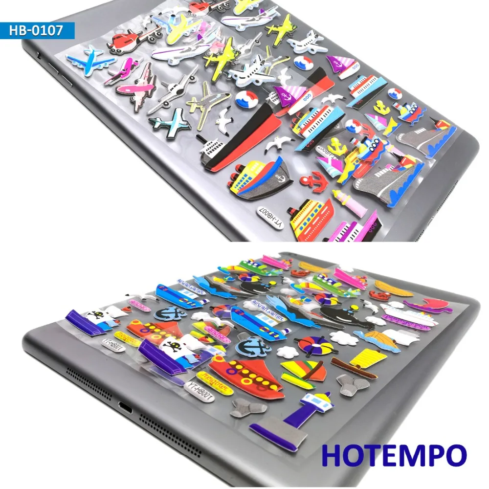 3D Foam Passenger Boat Ship Plane Cute Color Cartoon Kids Stickers Pegatinas Infantiles Stickers Pack for Children Scrapbooks 3D Foam Passenger Boat Ship Plane Cute Color Cartoon Kids Stickers Pegatinas Infantiles Stickers Pack for Children Scrapbooks