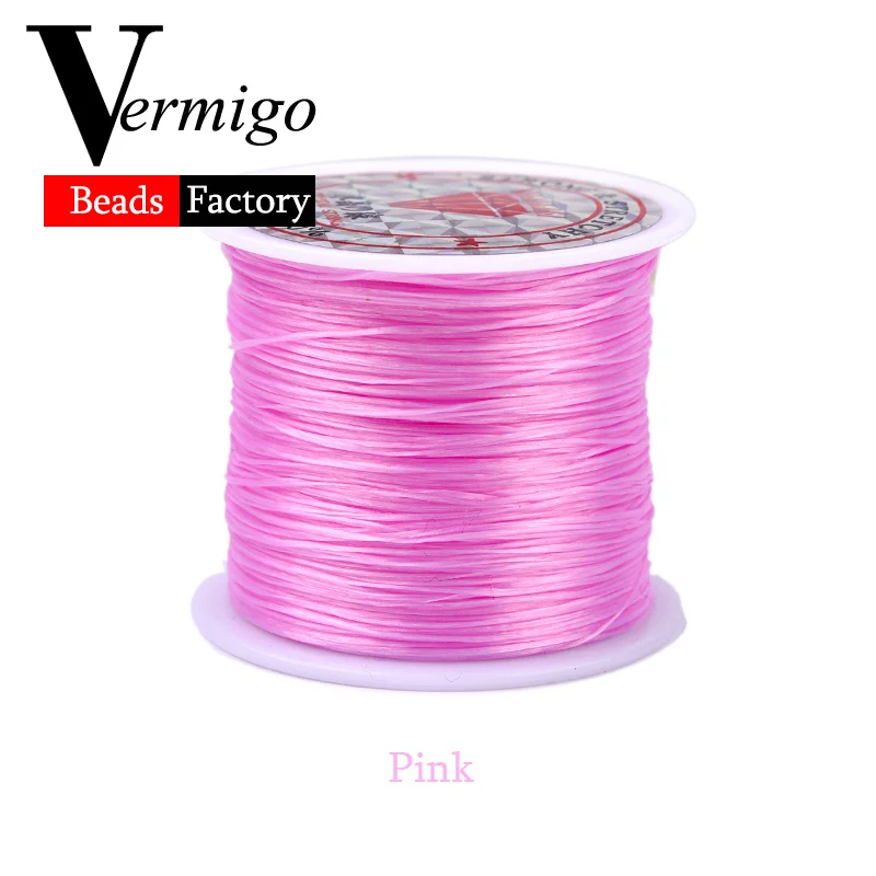 60m/Roll DIY Crystal Beading Stretch Cord for Jewelry Making 0.7mm Elastic Thread Rope Diy Bracelet Necklace Accessories