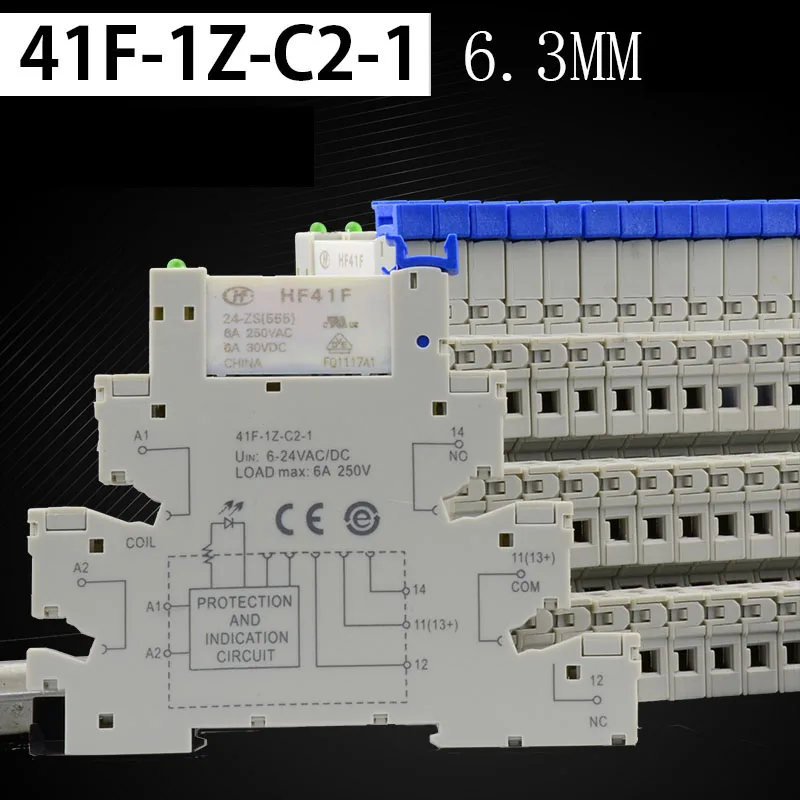 Оригинальная супертонкая группа релейных модулей на Din рейку 41F 1Z C2 1 похожая
