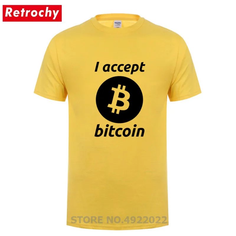 Cryptocurrency Bitcoin T-Shirt Men's Creative Design I accept bitcoin Tshirt Ripple Peercoin Qura Factom T Shirt HipHop Top Tees