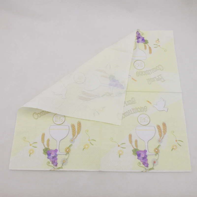 [RainLoong] печатные цветочные бумажные салфетки Prima Comunione для вечерние декоративная ткань декупаж Servilleta 33*33 см 20 шт./упак./лот