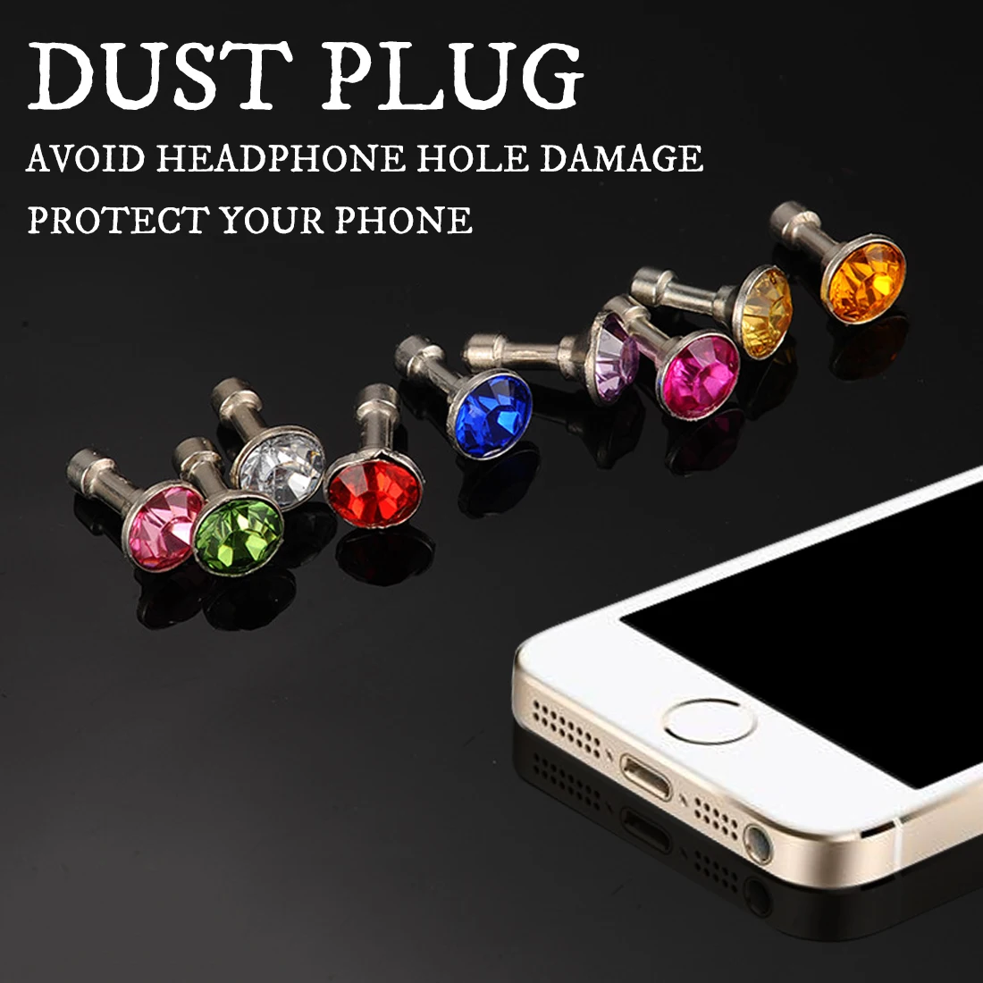 Marsnaska 5pcs Universal 3.5mm Diamond Dust Plug for Mobile Phone accessories gadgets Earphone Plugs For iPhone 5 5s 6 6s Marsnaska 5pcs Universal 3.5mm Diamond Dust Plug for Mobile Phone accessories gadgets Earphone Plugs For iPhone 5 5s 6 6s