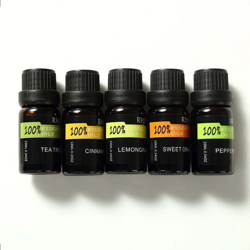 Essential Oils for Diffuser Aromatherapy Oil Humidifier 9 Kinds Set 9 bottles sweet orange mint lemon lavender eucalyptus