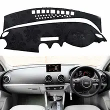 Для Audi A3 S3 2013 фланель Dashmats приборной панели крышки тире колодки коврик в машину козырек от солнца кусром RHD