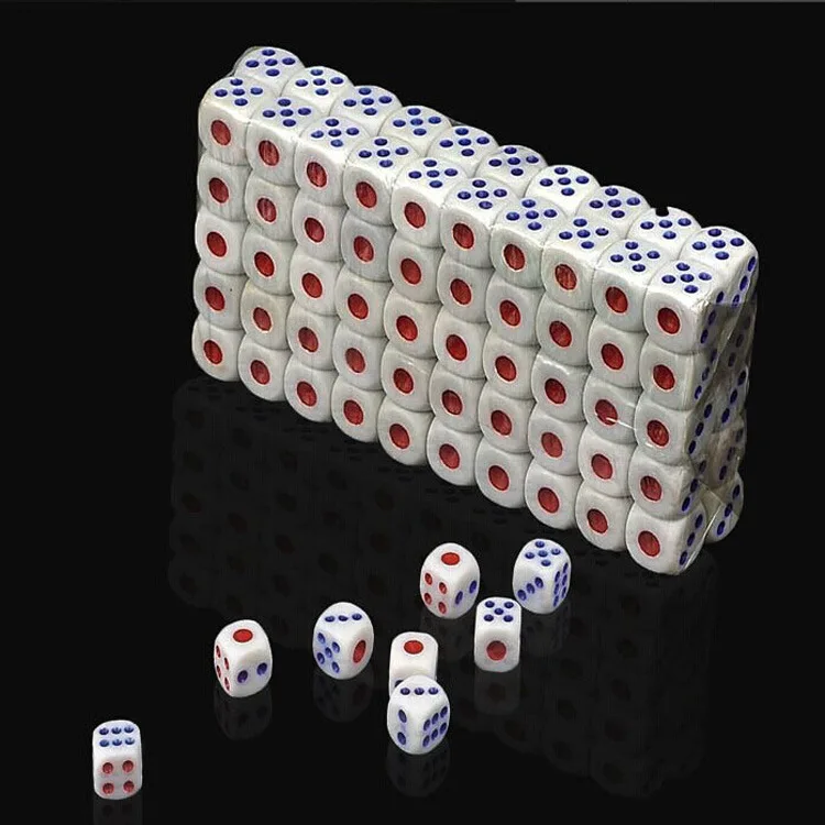 

30PCS/Lot 6 Sided Portable Table Games Dice 12MM Acrylic Round Corner Board Game Dice Party Gambling Game Cubes Digital Dices