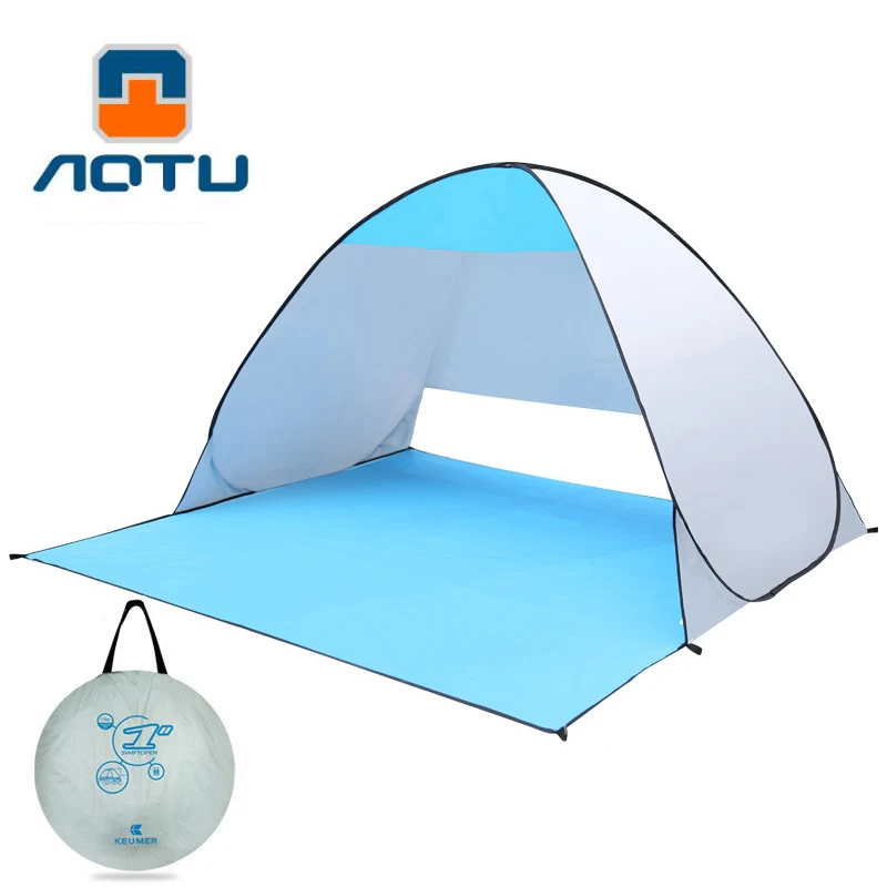 

Free shipping Beach Tent Ultralight Folding Tent Pop Up Automatic Open Tent Family Tourist Fish Camping Anti-UV Fully Sun Shade