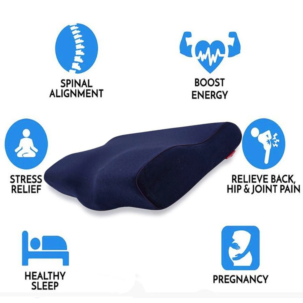 Ортопедическая подушка с эффектом памяти в форме бабочки, постельные принадлежности, защита шеи, медленный отскок, подушка с эффектом памяти для путешествий