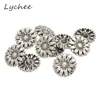 Lychee 10pcs Creative Antique Silver Flower Sunflower Shank Metal Buttons For Decoration Crafts Women Clothes Button ► Photo 2/6