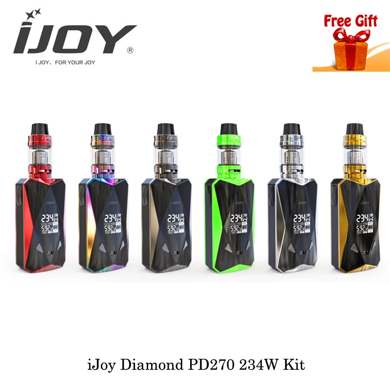 

elektronik sigara IJOY Diamond PD270 234 Box Mod Kit Captain X3S Subohm Tank 4.2ml Powered By 18650/21700 Battery vape vaporizer