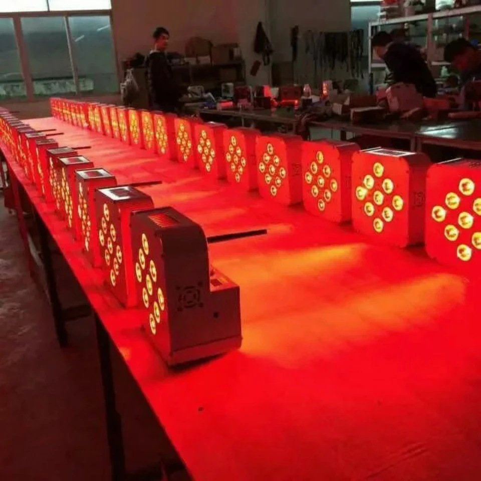 

10pcs free shipping, 9pcs x 10W RGBW Battery LED Par Light Wireless LED par64 Can DMX Rechargeable Lighting