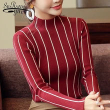 sweaters fashion 2019 women winter clothes women tops pullovers sweaters slim striped turtleneck knitted sweater women 1326 45