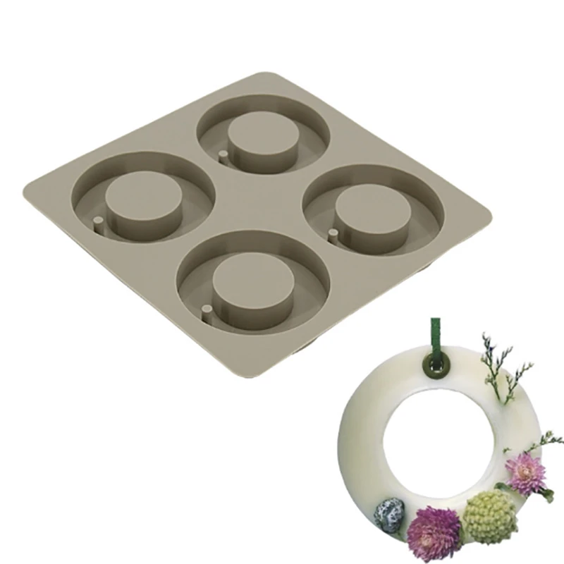 

Slicone Mold Round Circle Soap Wax Candle Mould Gumpaste Aromatherapy Wax Plaster Crystal Epoxy Making Silicone Mold Supplies