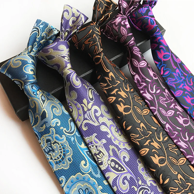 

High-end New Classic Paisley Floral Ties For Men Wedding Tie Flower Necktie Corbatas Hombre Cravate Men's ties For Business