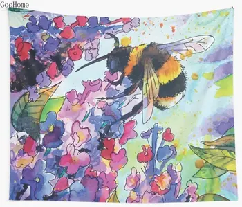 

Drink up little bee Wall Tapestry Beach Towel Polyester Blanket Yoga Shawl Mat