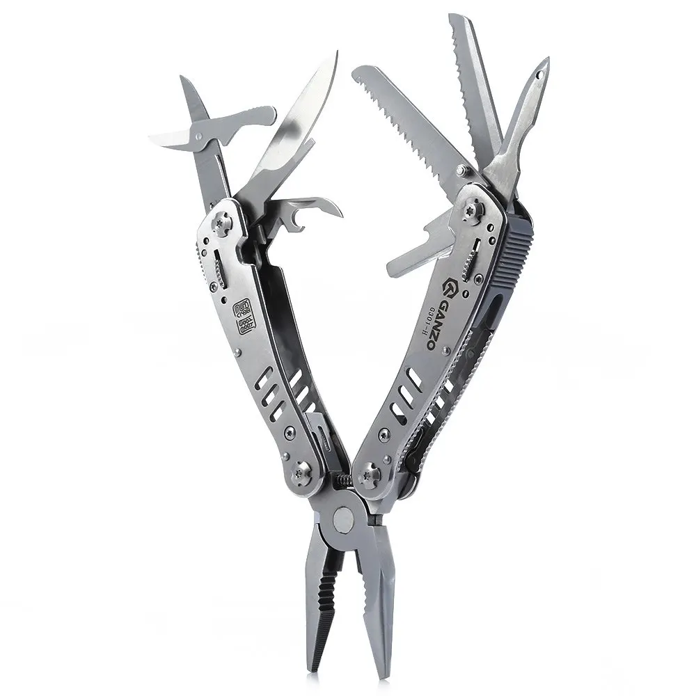 

Multitool Alicates Multi-function Pliers Multi Tool Kit with 10pcs Screwdriver Bits Nylon Sheath For Hiking Motorcycle Travel