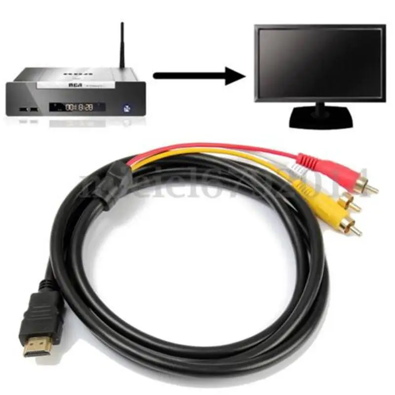 Новое поступление абсолютно HDMI к 3 RCA кабель штекер адаптер аудио конвертер видео AV Кабо провод шнур