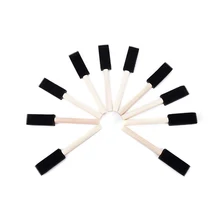 10 шт./лот губка щетка из вспененного материала кисти с деревянными ручками для акварельных масляные пятна художественная краска Рисование проект инструмент питания