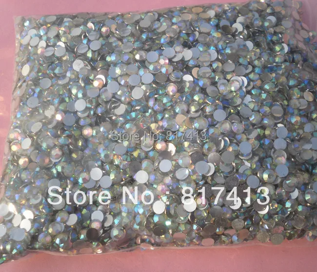 

5000pcs Multiple facets Clear AB Resin 5mm Flat Back Rhinestones SS20 06