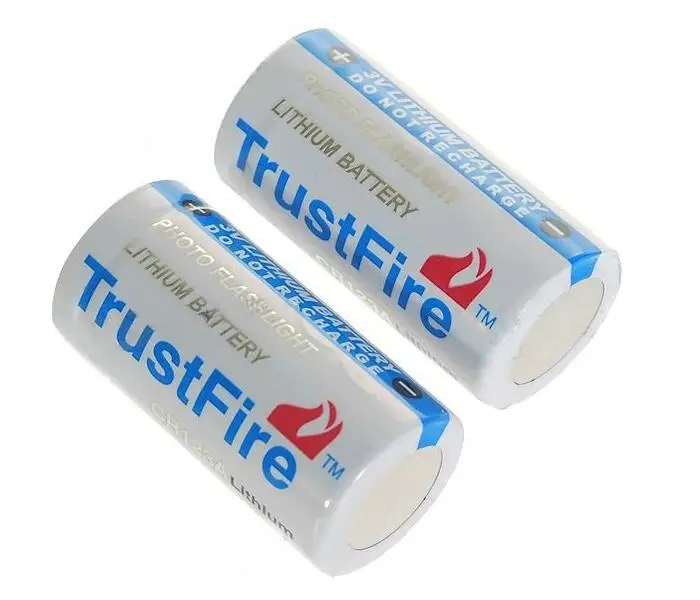 100 шт./лот Высокое качество TrustFire литиевая CR123A 3V 1400mah батарея 3V CR 123A батареи