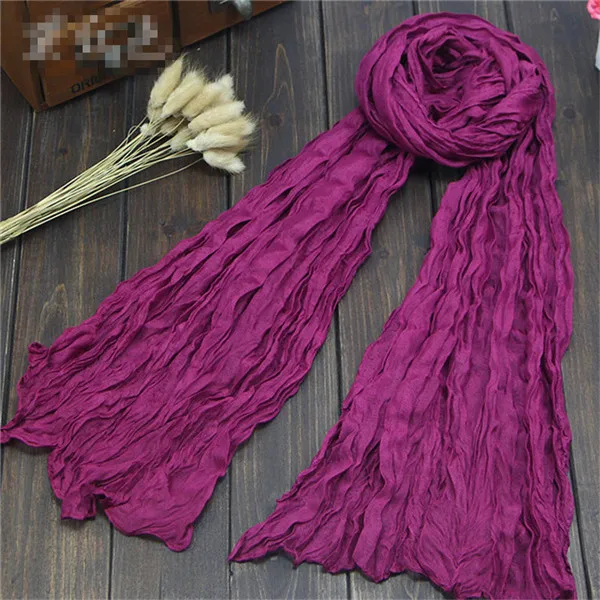 Горячая Распродажа льняной шарф для женщин карамельного цвета теплый мягкий женский длинный вуаль зимний тонкий платок - Цвет: 18