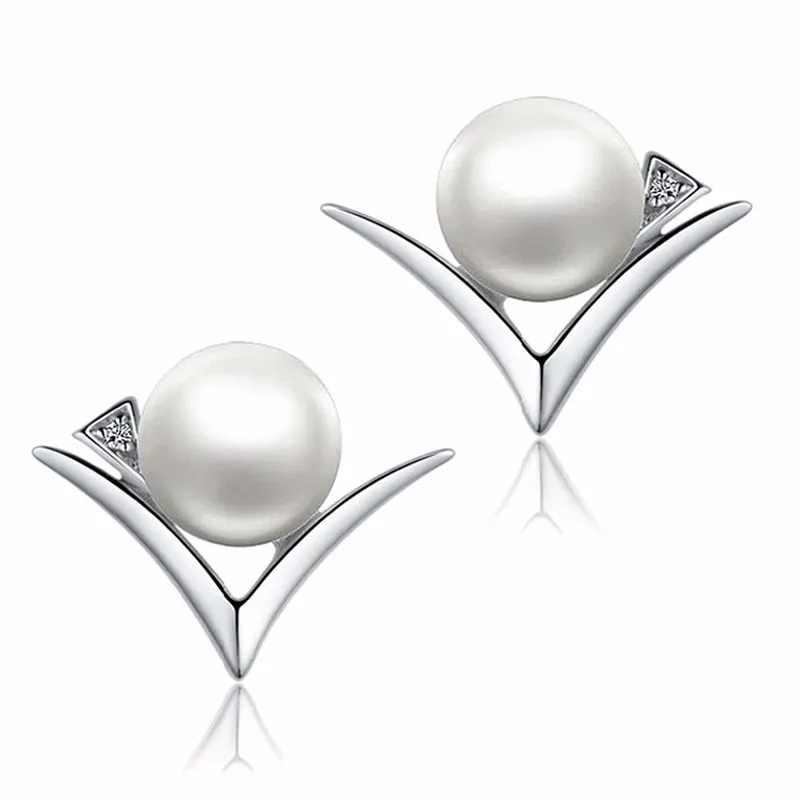  925 sterling silver stud earring for women pearl fine jewelry ED0366.2 (1)