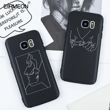 

Black Matte Case For Samsung Galaxy A5 2017 A6 Plus A8 2018 S9 Plus Note 9 S7 Edge J5 J7 2017 For Samsung Galaxy S8 Fashion Case