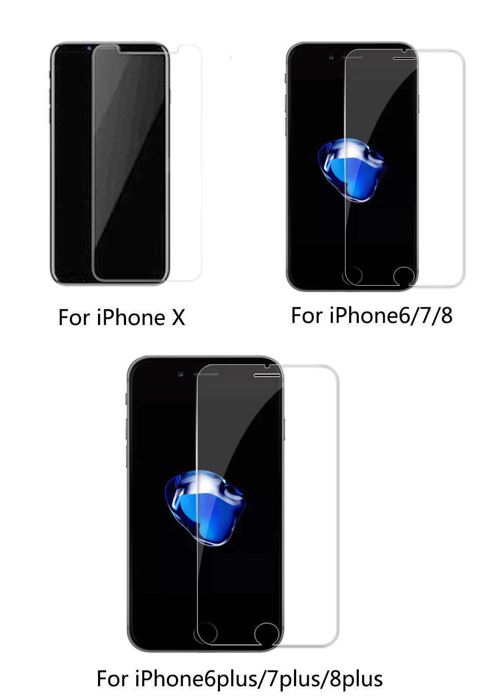 Закаленное стекло для iPhone 6 6S Защитная пленка для экрана для iPhone 7 Plus стеклянная пленка для iPhone 8 Plus X XR XS SE 5S жесткая защита