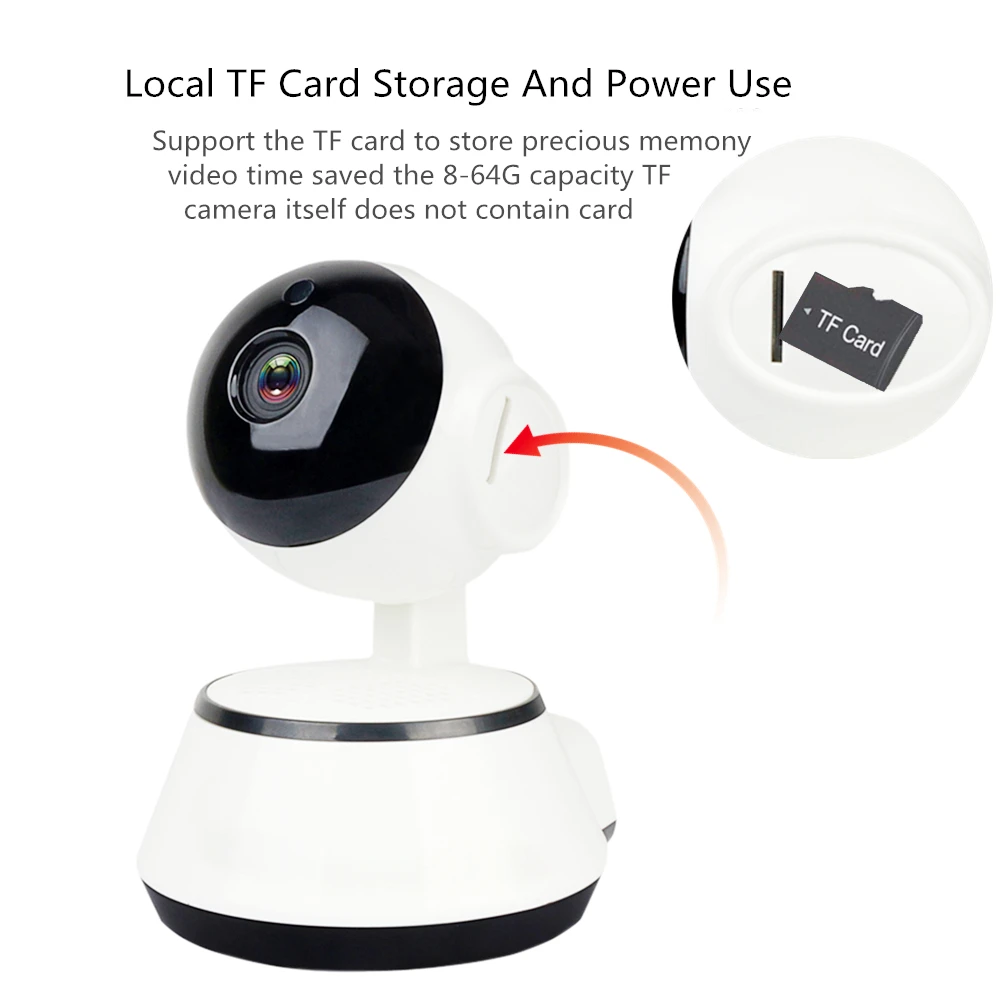 Беспроводная Wifi камера безопасности HD 720P ночное видение домашнее Видеонаблюдение CCTV IP камера P2P SD карта мини детский монитор