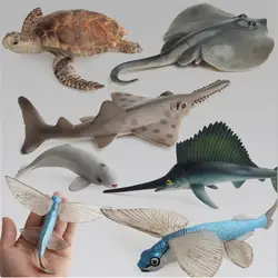 Фигурку океан море Животные игрушка Акула Осьминог черепаха обучения детей модель образовательного моделирования для детей