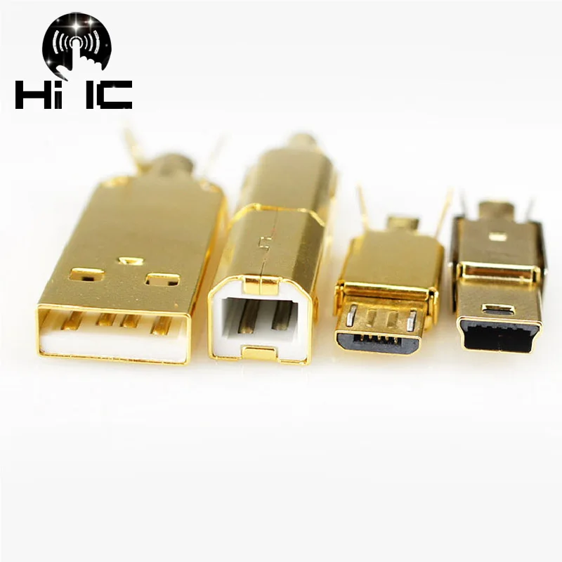 Gold plated USB A USB B Connector Jack Tail Sockect Connector Port Sockect For HiFi Audio Equipment Lysee Plug & Connectors Color: USB A with shell Gold plated USB A USB B Connector Jack Tail Sockect Connector Port Sockect For HiFi Audio Equipment Lysee Plug & Connectors Color: USB A with shell