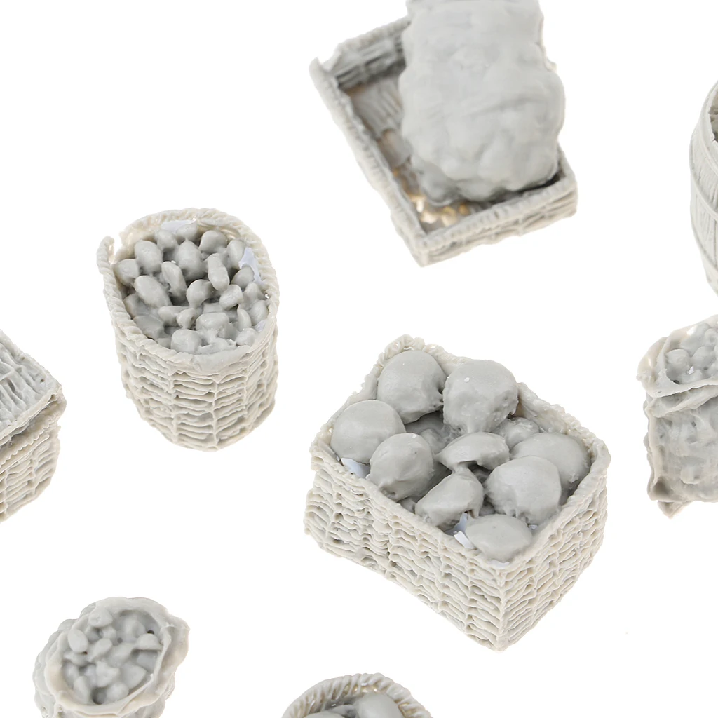 3set 1/35 Food Supplies Basket Model for Mini Sand Table Military Scene