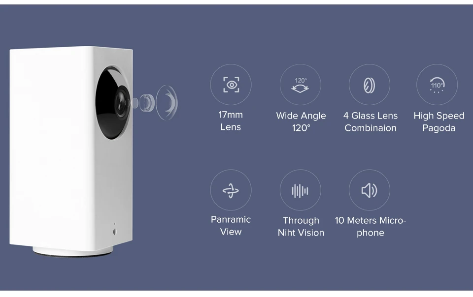 Original Xiaomi Mijia IP Camera Dafang Smart Monitor 110 Degree 1080p HD Intelligent Security WIFI Night Vision For Mi Home App (9)
