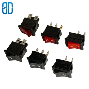 

CE KCD1Boat Button Switch on/Off Rocker Switch Light 2 Files 2Pin 3 Pin 4 Pin 6A 250V/10A 125V 15mm*21mm Copper Core Red Black