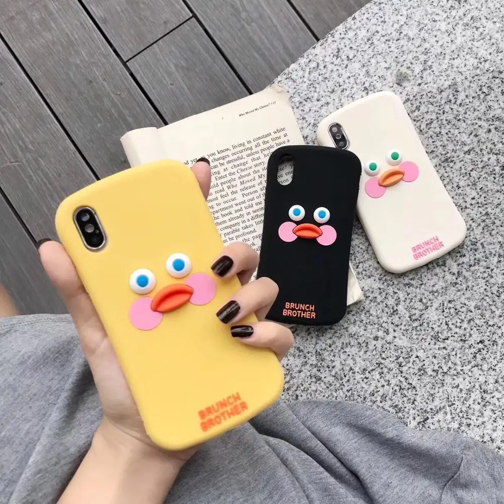 

The new bread big mouth duck is suitable for iPhoneXsMax X 6 6splus7/8 XR cartoon silicone anti-fall soft shell