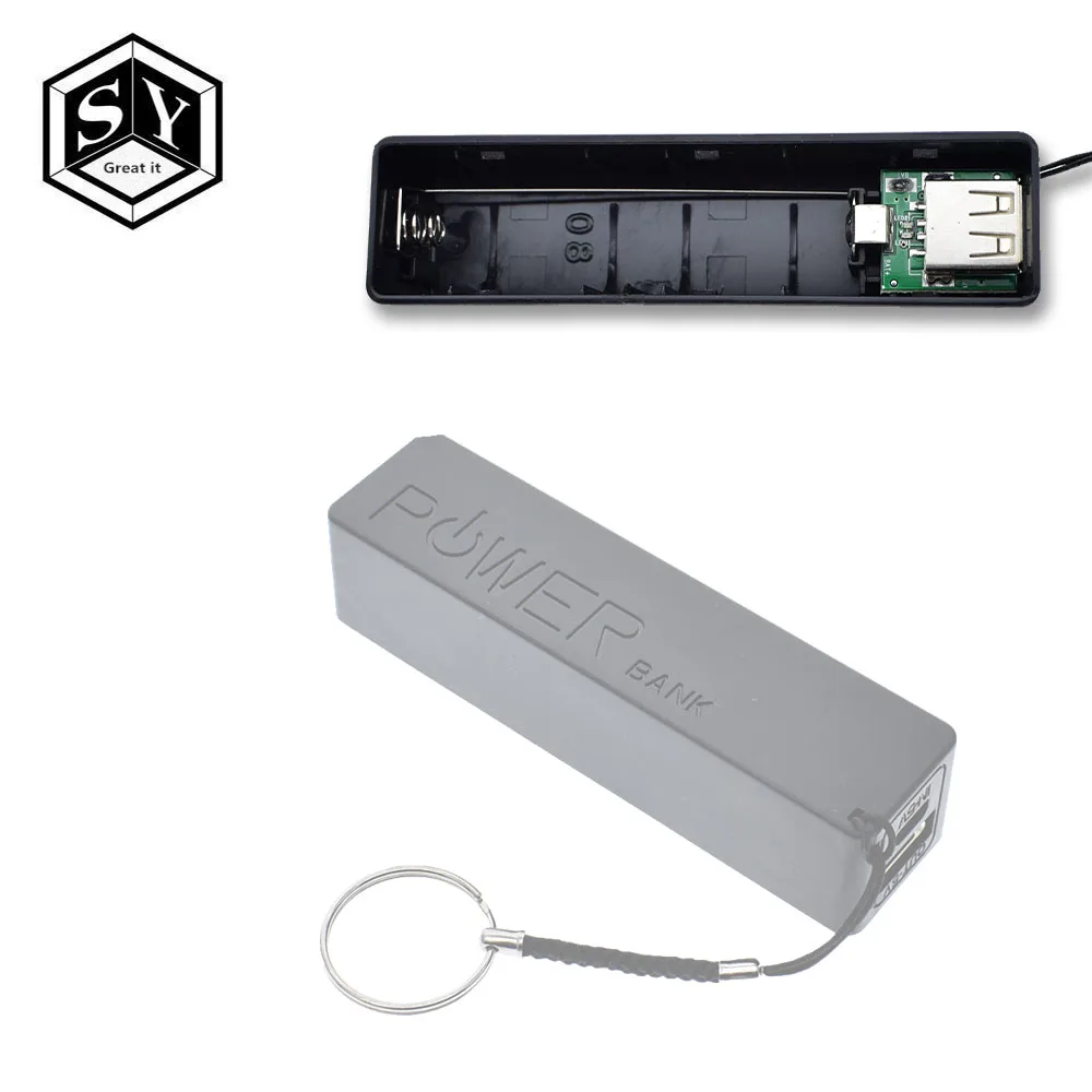 

1PCS Great IT USB Power Bank Case Kit 18650 Battery Charger DIY Box Shell Kit Black For Arduino