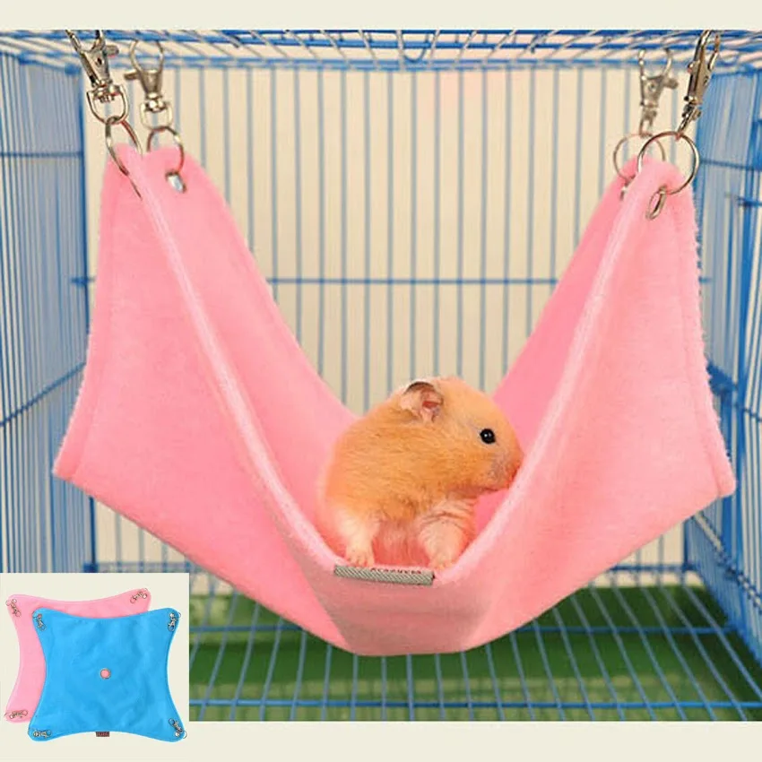 

Warm Flannel Hamster Hammock Guinea Pig Rabbit Hanging Bed Cage Accessories For Small Pet Hamaca