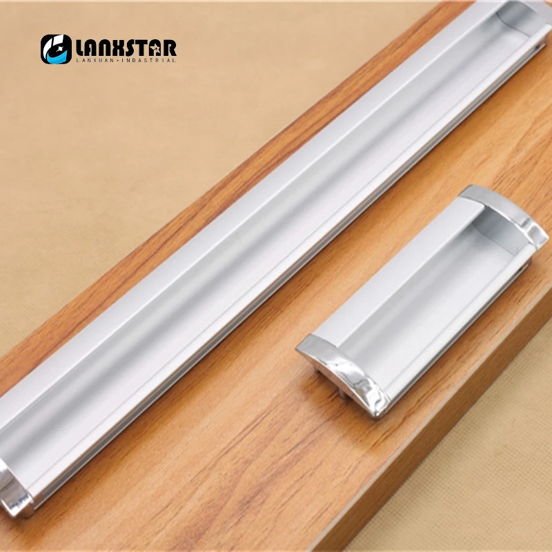 Simplicity Modern Long Aluminum Alloy Concealed Handle Hidden