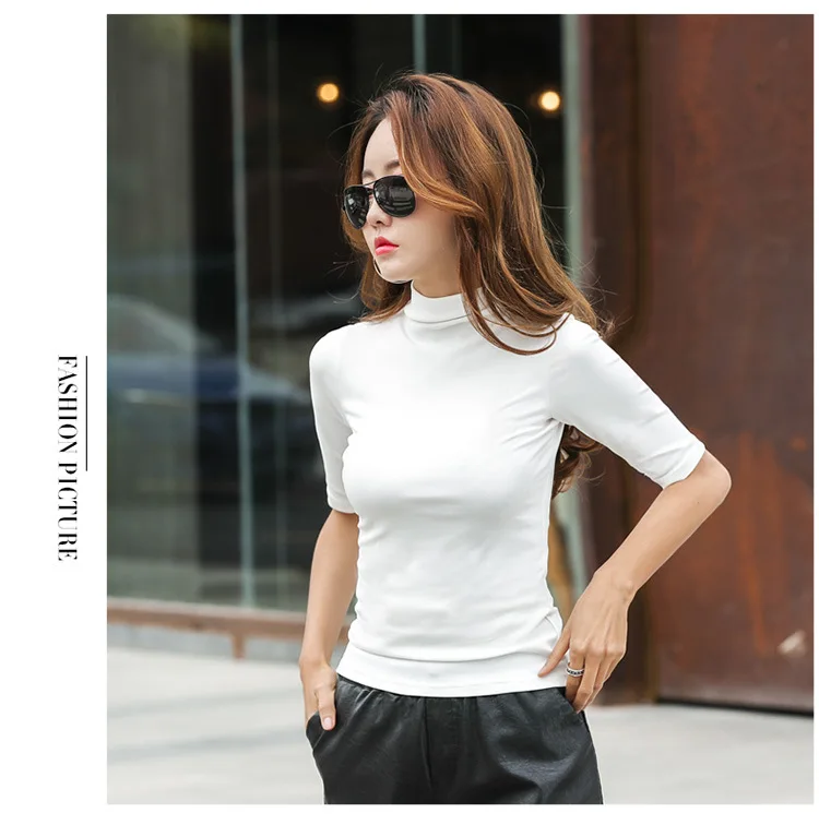 MRMT брендовая новая весенняя женская футболка с рукавом средней длины, женская футболка с воротником средней длины, тонкие топы, футболка
