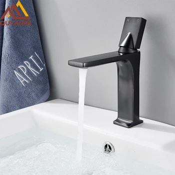

Quyanre Royal Guard Style Faucet Chrome And Matte Black Faucet Cold And Hot Water Basin Faucet Basin Sink Mixer Tap Brass