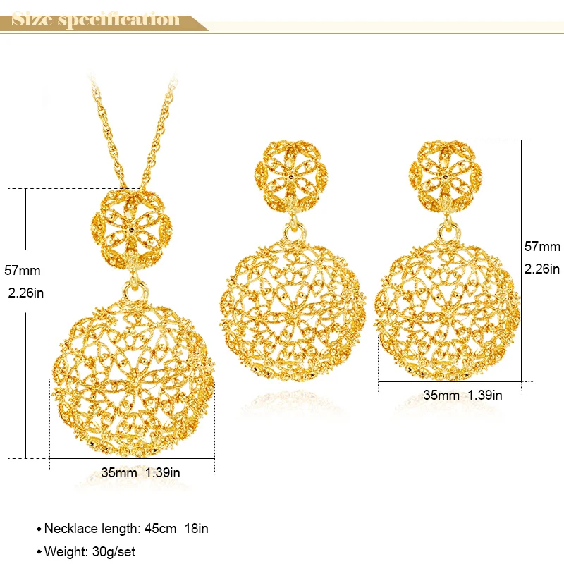Комплект из колье и серёг с круглым вырезом|classic jewelry sets|jewelry sets for womenjewelry |