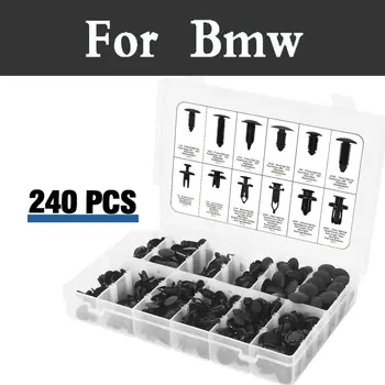 

240pcs Push Door Trim Panel Clips Plastic Storage Case Rivets For Bmw E36 E38 E39 E46 E52 E53 E60 E61 E63 E90 F30 F10